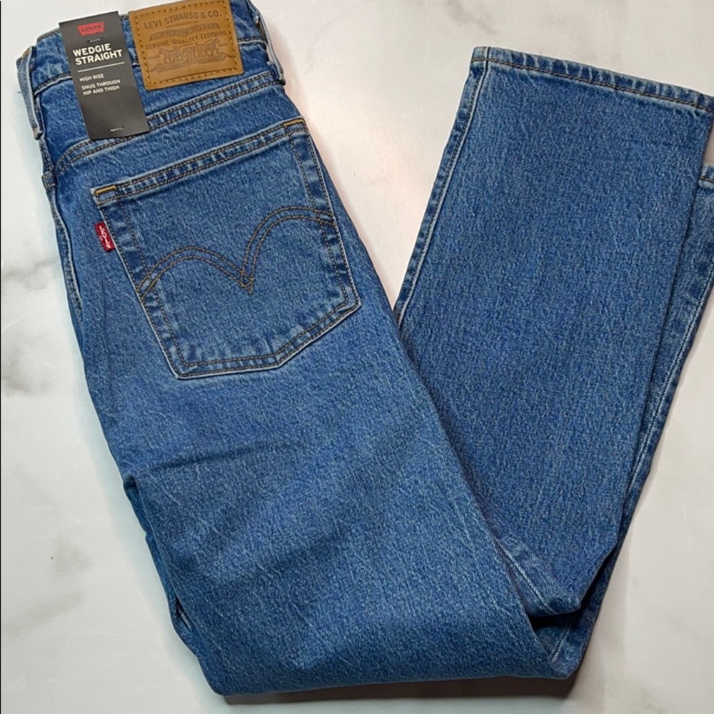 Levi’s Wedgie Fit Straight Jeans Size 24x26 NWT - Picture 5 of 7